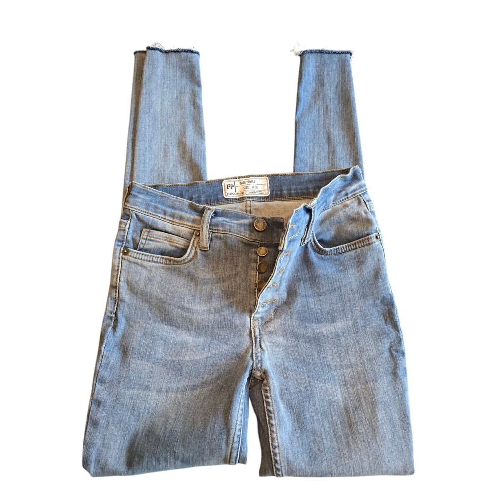 Free People Women's Women's Size 26 Jeans Button Fly Raw Hem